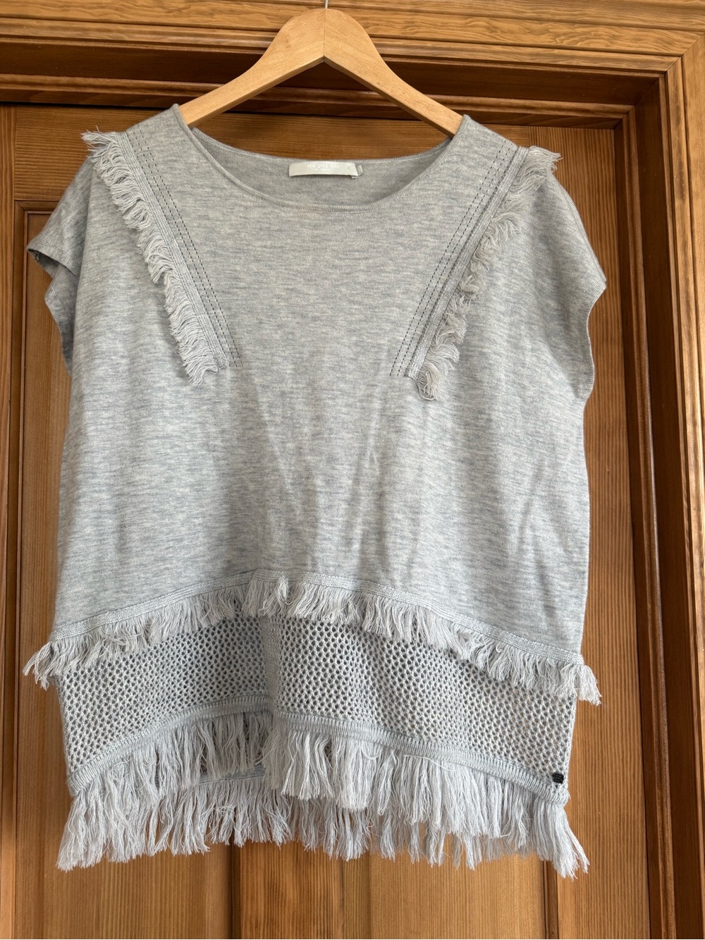 One Grey Day Light Gray Knit Top